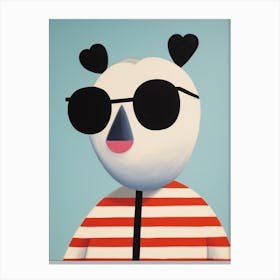 Little Panda 2 Wearing Sunglasses Canvas Print