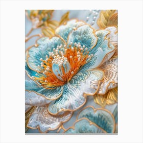 Embroidered Flower 2 Canvas Print