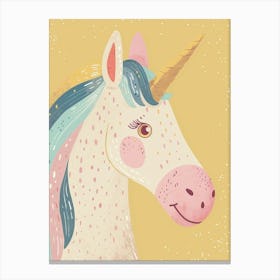 Pastel Storybook Style Unicorn 5 Canvas Print