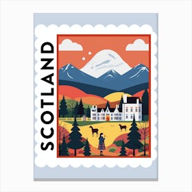 Scotland 1 Travel Stamp Poster Canvas Print