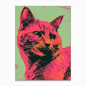 Pink Cat 3 Canvas Print