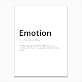 Emotion Definition Meaning 1 Canvas Print