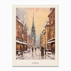 Vintage Winter Painting Poster Vienna Austria 1 Canvas Print