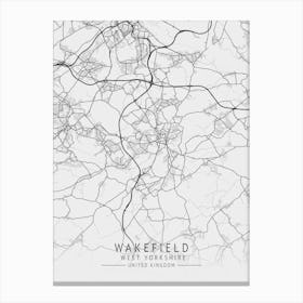 Wakefield Map Canvas Print