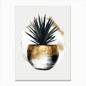 Gold Potted Plant Canvas Print