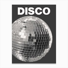 Disco Black Canvas Print