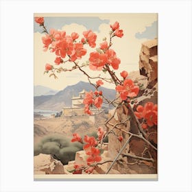 Japanese Quince Victorian Style 1 Canvas Print