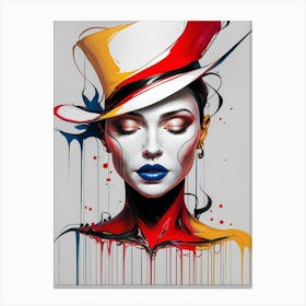 Woman In A Hat Canvas Print