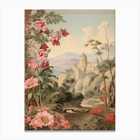Hibiscus Flower Victorian Style 1 Canvas Print