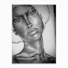 Portrait Of A Black Woman APT37 Canvas Print
