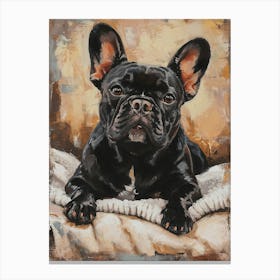 French Bulldog Acrylic Painting 6 Canvas Print