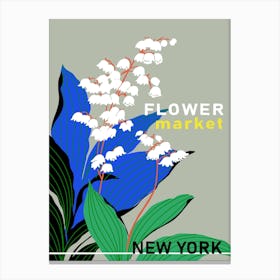Flower Market New York Canvas Print