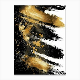 Gold Paint Splatter Canvas Print