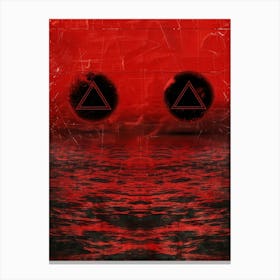 Red Triangles Canvas Print