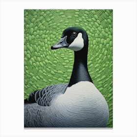 Ohara Koson Inspired Bird Painting Canada Goose 2 Canvas Print