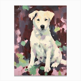 A Siberian Husky Dog Painting, Impressionist 3 Canvas Print