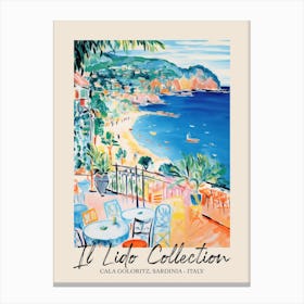Cala Goloritz, Sardinia   Italy Il Lido Collection Beach Club Poster 2 Canvas Print