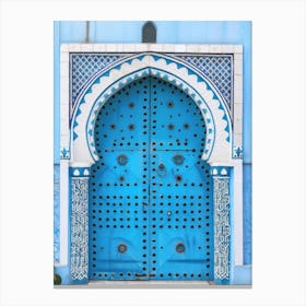 Blue Door In Morocco 4 Canvas Print