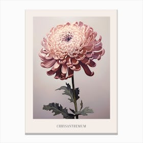 Floral Illustration Chrysanthemum 1 Poster Canvas Print