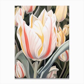 Tulip 3 Flower Painting Canvas Print