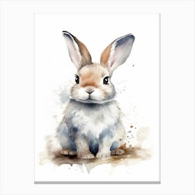 Baby Bunny Watercolour Nursery 1 Canvas Print