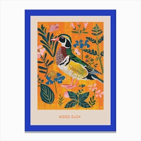 Spring Birds Poster Wood Duck 2 Canvas Print