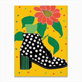 Petal Performance: Woman's Shoe Garden Canvas Print