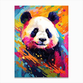 Panda Art In Fauvism Style 4 Canvas Print