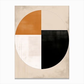 Abstract Allegro: Circles of Beige Harmony Canvas Print