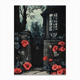 Poppies At The Gate Canvas Print