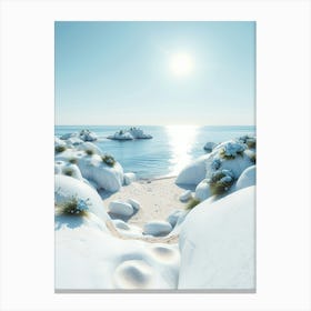 Snowy Beach Canvas Print