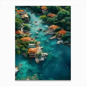 House On The Water Canvas Print