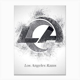 Los Angeles Rams Sketch Drawing Canvas Print