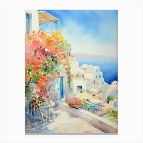 Seascape Sanctuary: Coastal Terrace Art Print Canvas Print