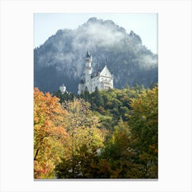 Misty Magical Castle Neuschwanstein Canvas Print