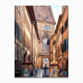 Street Scene In Florence Canvas Print