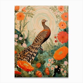 Pheasant 4 Detailed Bird Painting Canvas Print