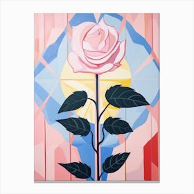 Rose 7 Hilma Af Klint Inspired Pastel Flower Painting Canvas Print