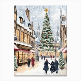 Christmas In Edinburgh Canvas Print