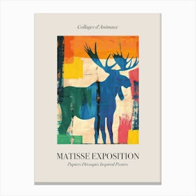 Moose 2 Matisse Inspired Exposition Animals Poster Canvas Print