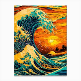Great Wave Off Kanagawa 10 Canvas Print
