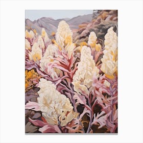 Celosia 2 Flower Painting Canvas Print