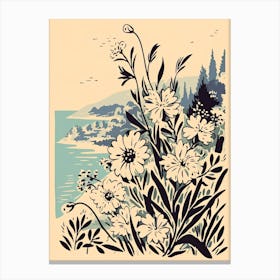 French Riviera, Flower Collage 2 Canvas Print