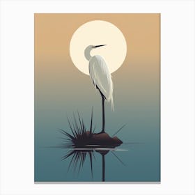 Egret bird Canvas Print