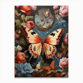 Maximalist Animal Painting Butterfly Art Print 0 Canvas Print