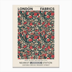 Poster Flower Luxe London Fabrics Floral Pattern 7 Canvas Print