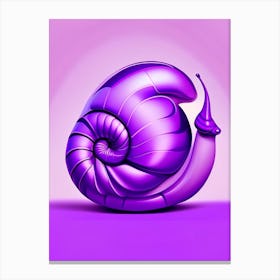 Full Body Snail Purple 1 Pop Art Canvas Print