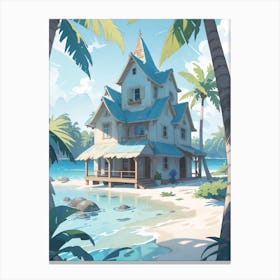 House On The Beach Canvas Print