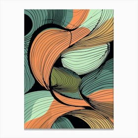 Abstract Wavy Pattern 4 Canvas Print