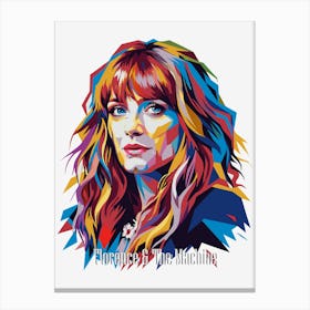 Florence & The Machine 01 Portrait Music Icon Style WPAP Pop Art Canvas Print